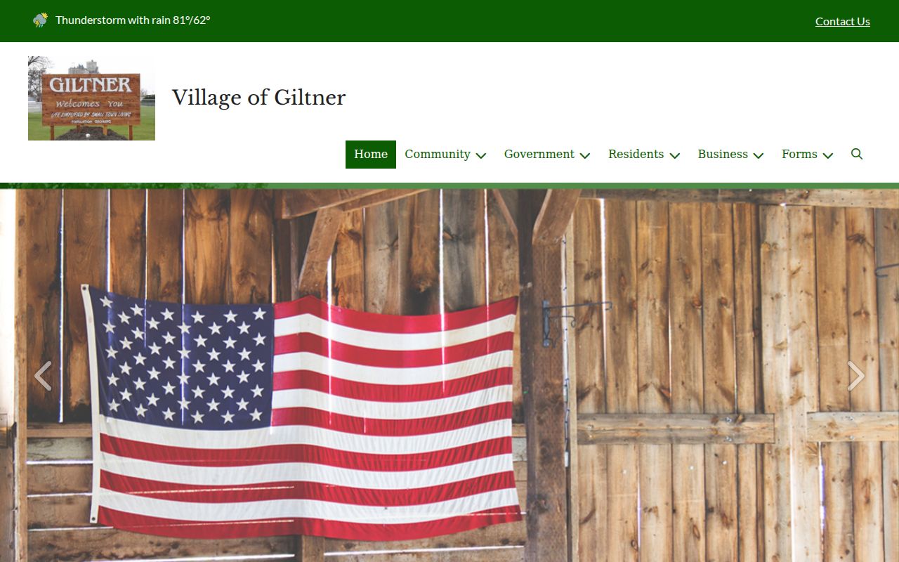 Giltner record check and official village records homepage