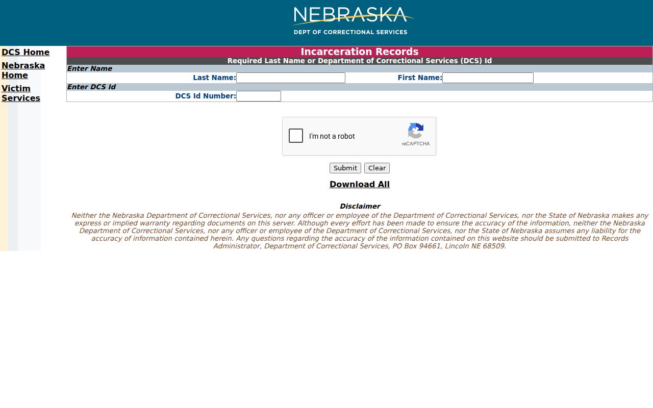 Hamilton County arrest search using Nebraska state incarceration records