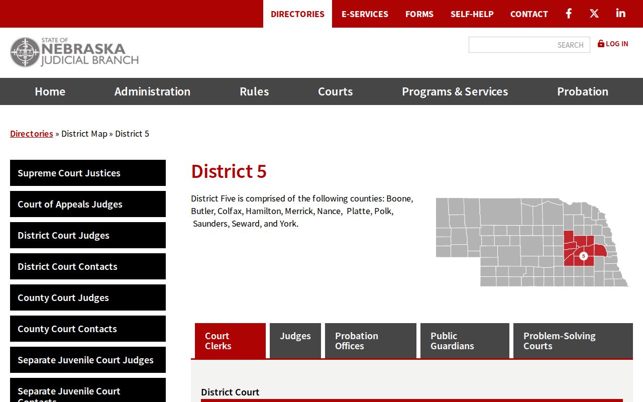 Hamilton County criminal court case directory for Judicial District 5